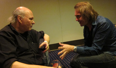 Gunnar Strøm and Maciek Szczerbowski discussing animation
